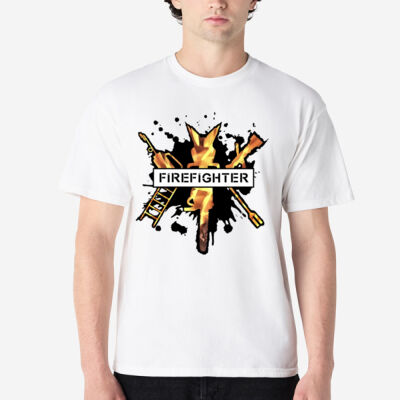 FIREFIGHTER Men's Heavy Weight Tshirt  Thumbnail